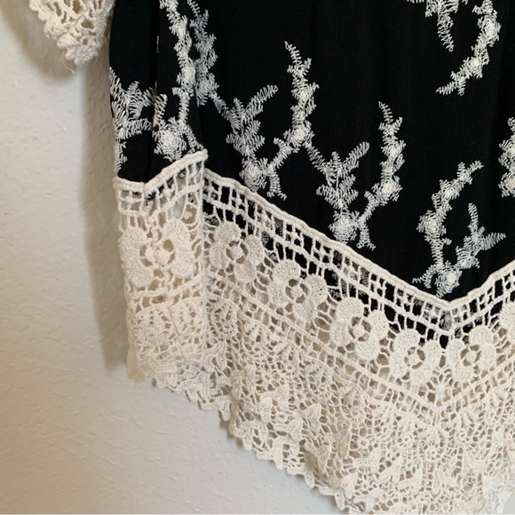 Solitaire | Size L Crochet Top Bohemian Western Festival Short Sleeve Festival - Picture 6 of 12